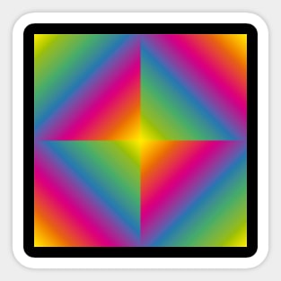 Rainbow Color Tile Pattern Seamless Sticker